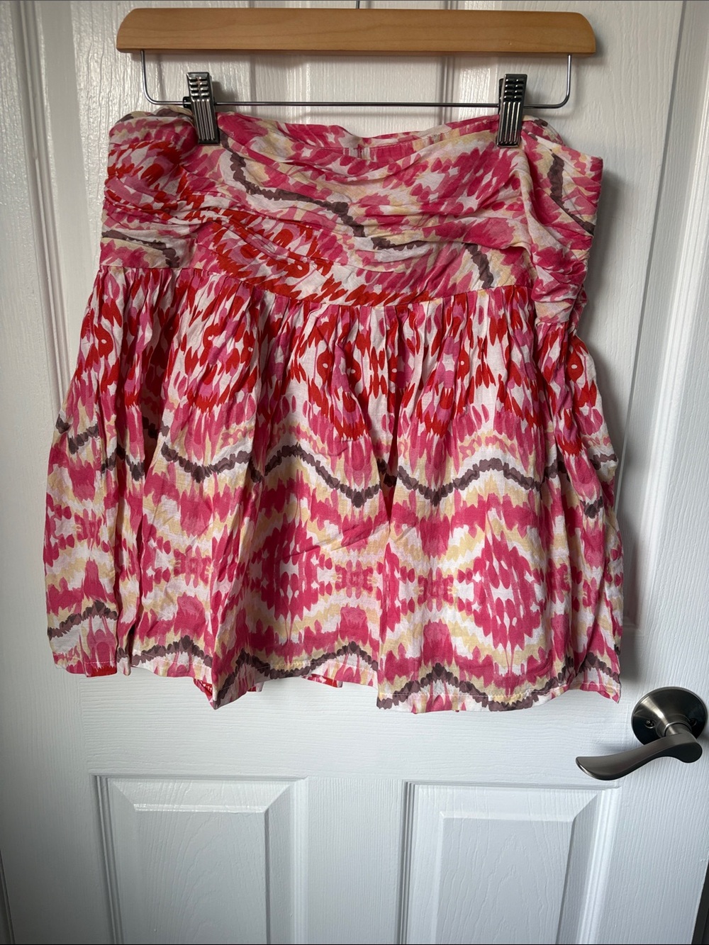Women’s Pink Patterned Strapless Skirt